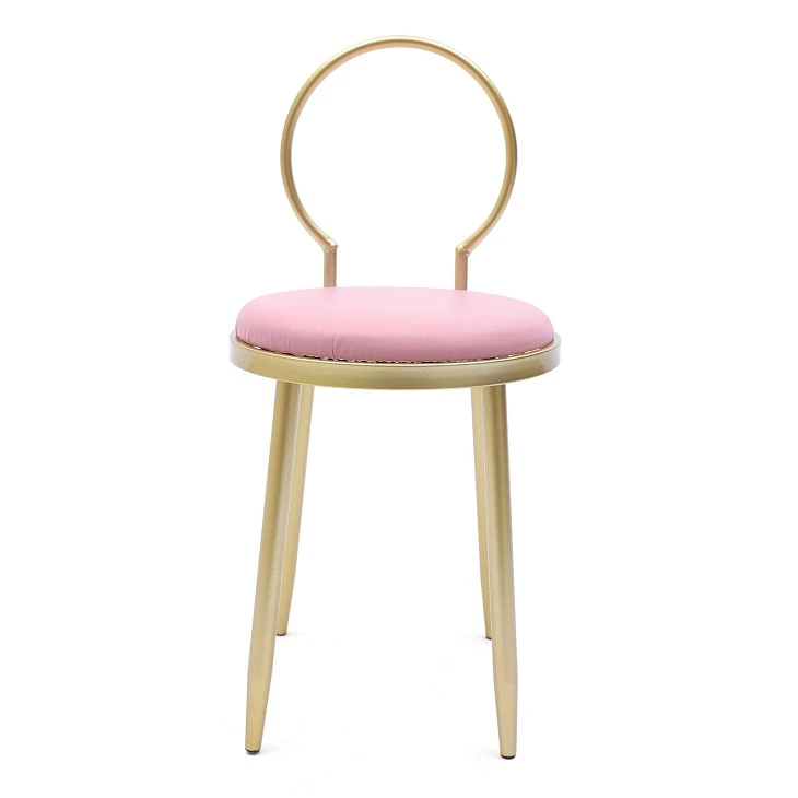 Metal Leg Pink Vanity Chair Metal Leg Pink Vanity Chair