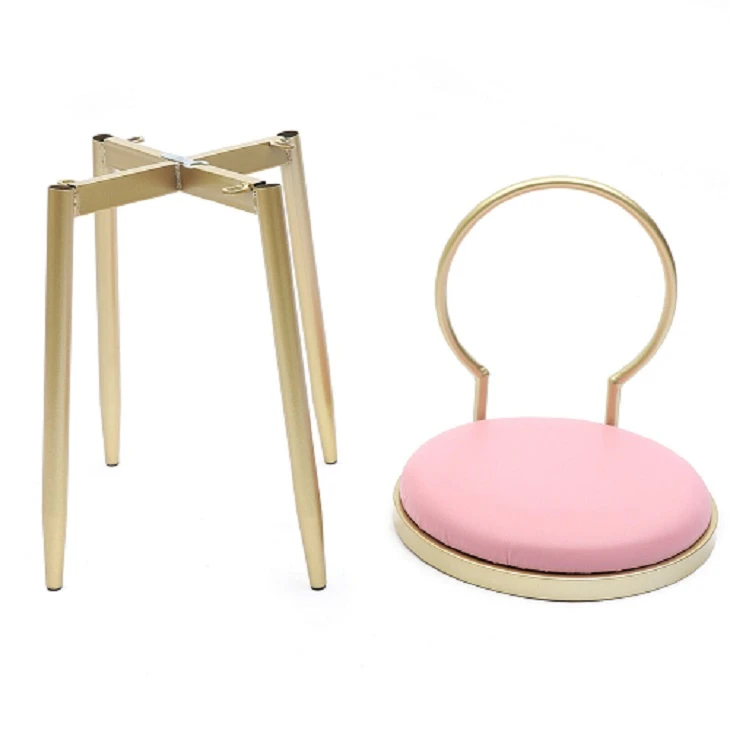 Metal Leg Pink Vanity Chair Metal Leg Pink Vanity Chair